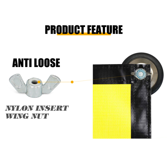 Safety Flag Magnet Mount With Rubber Cover Locking Wing Nut Holder Chromed