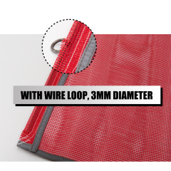 FMCSA 393.87 approved 18 x 18 Inches PVC Mesh Jersey Mesh Safety Flag with Wire Loop ANSI Reflective Webbing