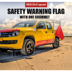 FMCSA 393.87 approved 18 x 18 Inches PVC Mesh Jersey Mesh Safety Flag With One Grommet ANSI Reflective Webbing