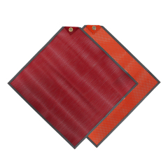 FMCSA 393.87 approved 18 x 18 Inches PVC Mesh Jersey Mesh Safety Flag With One Grommet ANSI Reflective Webbing