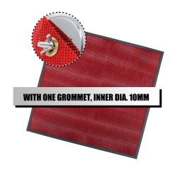 FMCSA 393.87 approved 18 x 18 Inches PVC Mesh Jersey Mesh Safety Flag With One Grommet ANSI Reflective Webbing