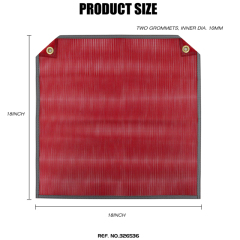 FMCSA 393.87 approved 18 x 18 Inches PVC Mesh Jersey Mesh Safety Flag With Two Grommets ANSI Reflective Webbing