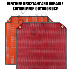 FMCSA 393.87 approved 18 x 18 Inches PVC Mesh Jersey Mesh Safety Flag With Two Grommets ANSI Reflective Webbing