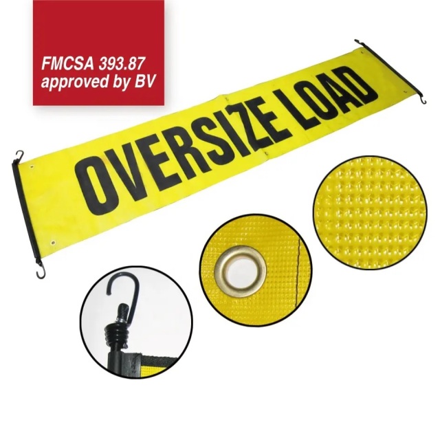 UV resistant Grade 4 Silk Screen Print UV Print Highway pvc fabric long load traffic safety banner for trucks