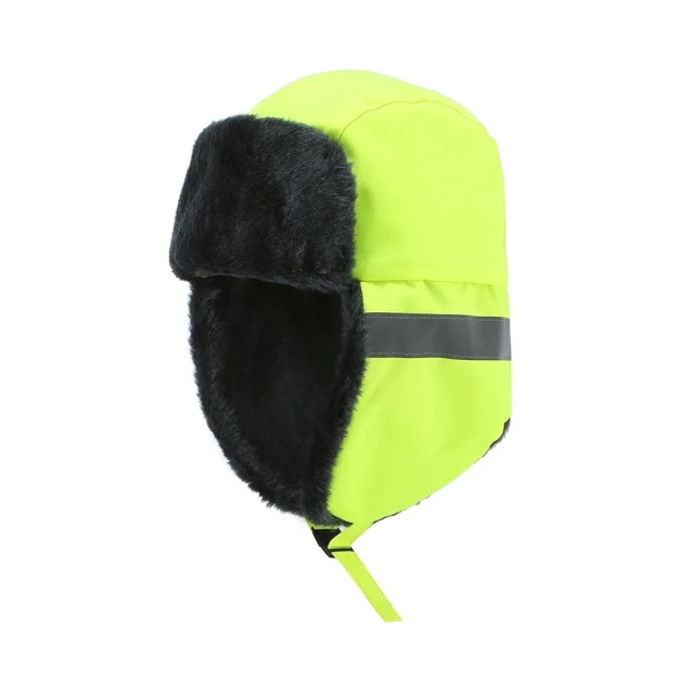 High Reflective Hi-vis Winter Hat, Aviator Trooper Hat Insulation Ski Hat