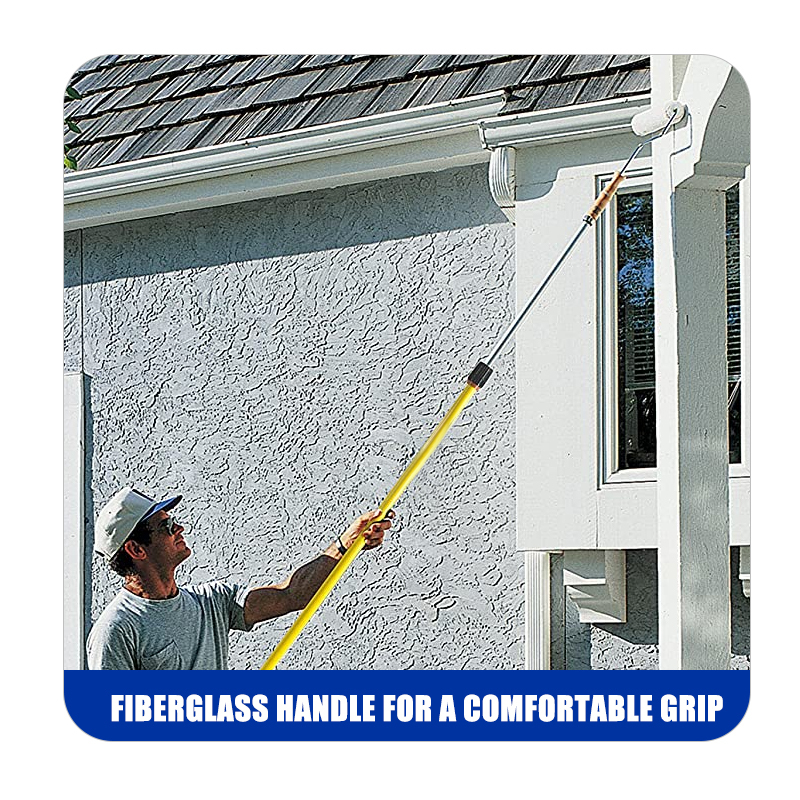 Cleaning Tools Accessory 8FT Adjustable Fiberglass Stick Plastic Floor Sweeping Broom Extension Pole