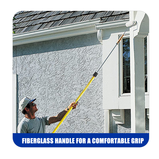 Cleaning Tools Accessory 8FT Adjustable Fiberglass Stick Plastic Floor Sweeping Broom Extension Pole