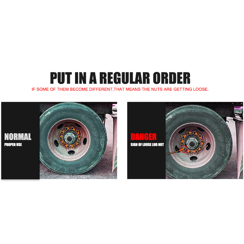 Loose wheel nut check Loose Wheel Nut Indicator