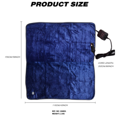 Flame Resistant Electric Car Blanket Heated 12 Volt Travel Throw For Car and RV For Cold Weather Machine Washable