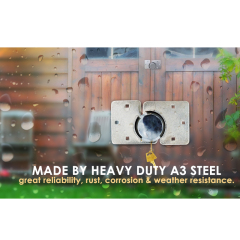 Heavy Duty Chromed A3 Steel Padlock With 2 Keys