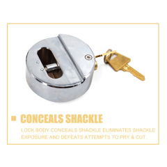 Heavy Duty Chromed A3 Steel Padlock With 2 Keys