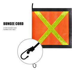 FMCSA 393.87 approved 18 x 18 Inches PVC Mesh Safety Flag With Reflective X