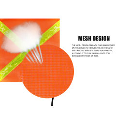 FMCSA 393.87 approved 18 x 18 Inches PVC Mesh Safety Flag With Reflective X
