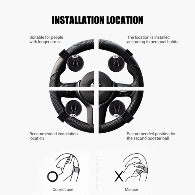 Universal Free spinning steering wheel knob