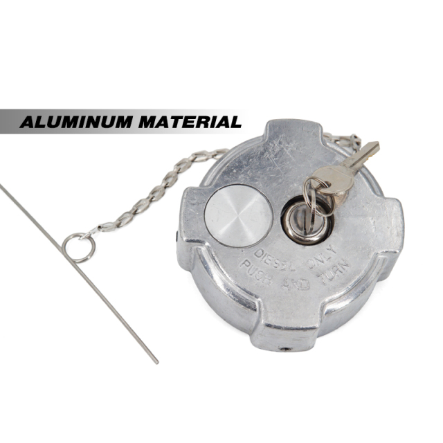 Aluminum Locking Diesel Fuel Cap 3" - 1/4 Turn Fuel Tanks Cover Replacement Parts