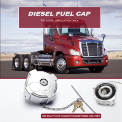 Aluminum Locking Diesel Fuel Cap 3" - 1/4 Turn Fuel Tanks Cover Replacement Parts