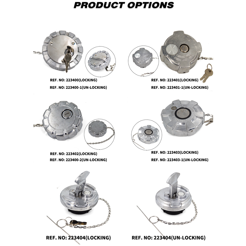 Aluminum Locking Diesel Fuel Cap 3" - 1/4 Turn Fuel Tanks Cover Replacement Parts