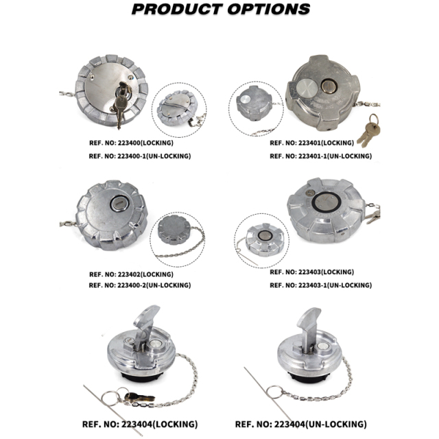 Aluminum Locking Diesel Fuel Cap 3" - 1/4 Turn Fuel Tanks Cover Replacement Parts