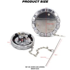 Aluminum Un-Locking Diesel Fuel Cap 3" - 8 NPSL Fuel Tanks Cover Replacement Parts
