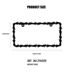 Zinc Alloy License Plate Frame