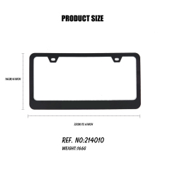 Zinc Alloy License Plate Frame