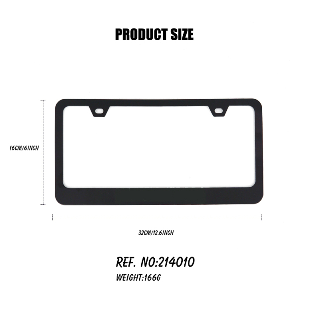 Zinc Alloy License Plate Frame