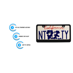 Zinc Alloy License Plate Frame