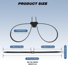 20 Pieces Zip Tie Cuffs Flex Cuffs for Law Enforcement Nylon Double Zip Handcuffs Dual Clamp Cable Ties