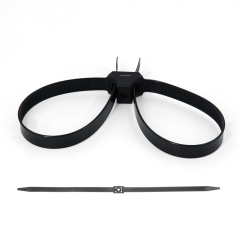 20 Pieces Zip Tie Cuffs Flex Cuffs for Law Enforcement Nylon Double Zip Handcuffs Dual Clamp Cable Ties