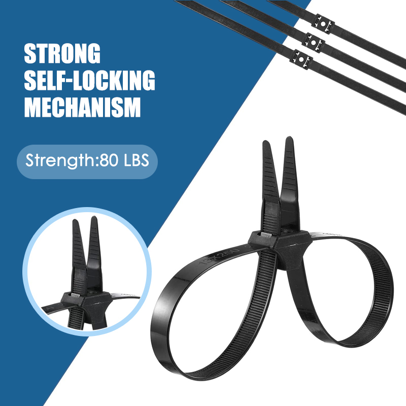 20 Pieces Zip Tie Cuffs Flex Cuffs for Law Enforcement Nylon Double Zip Handcuffs Dual Clamp Cable Ties