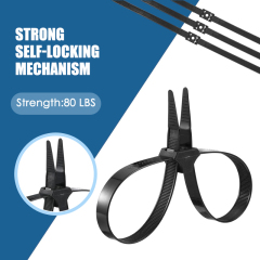 20 Pieces Zip Tie Cuffs Flex Cuffs for Law Enforcement Nylon Double Zip Handcuffs Dual Clamp Cable Ties