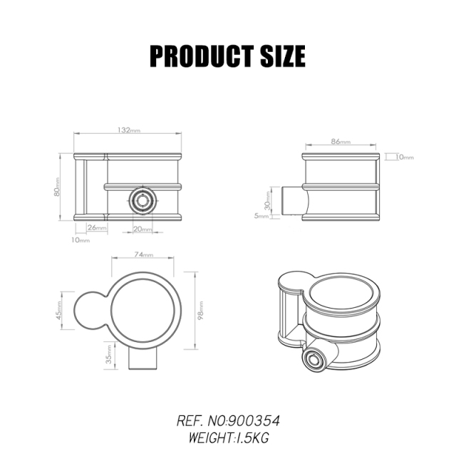 Heavy Duty 5th Wheel King Pin Lock Solid Steel With Handle Anti Theft for RVs, Trailers