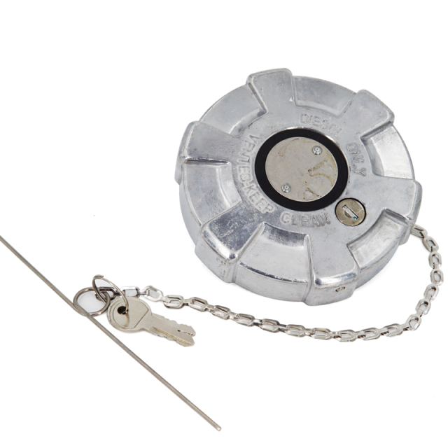 Aluminum Locking Diesel Fuel Cap 4" - 8 NPSF Fuel Tanks Cover Replacement Parts