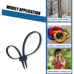 20 Pieces Zip Tie Cuffs Flex Cuffs for Law Enforcement Nylon Double Zip Handcuffs Dual Clamp Cable Ties