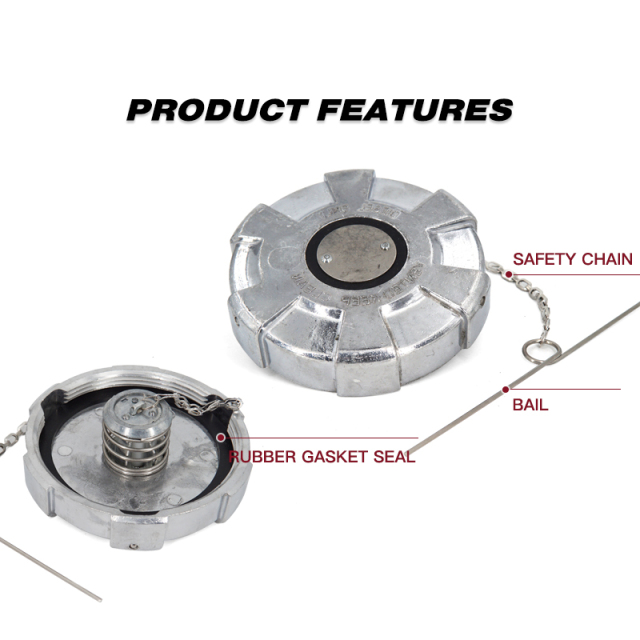 Aluminum Un-Locking Diesel Fuel Cap 4" - 8 NPSF Fuel Tanks Cover Replacement Parts