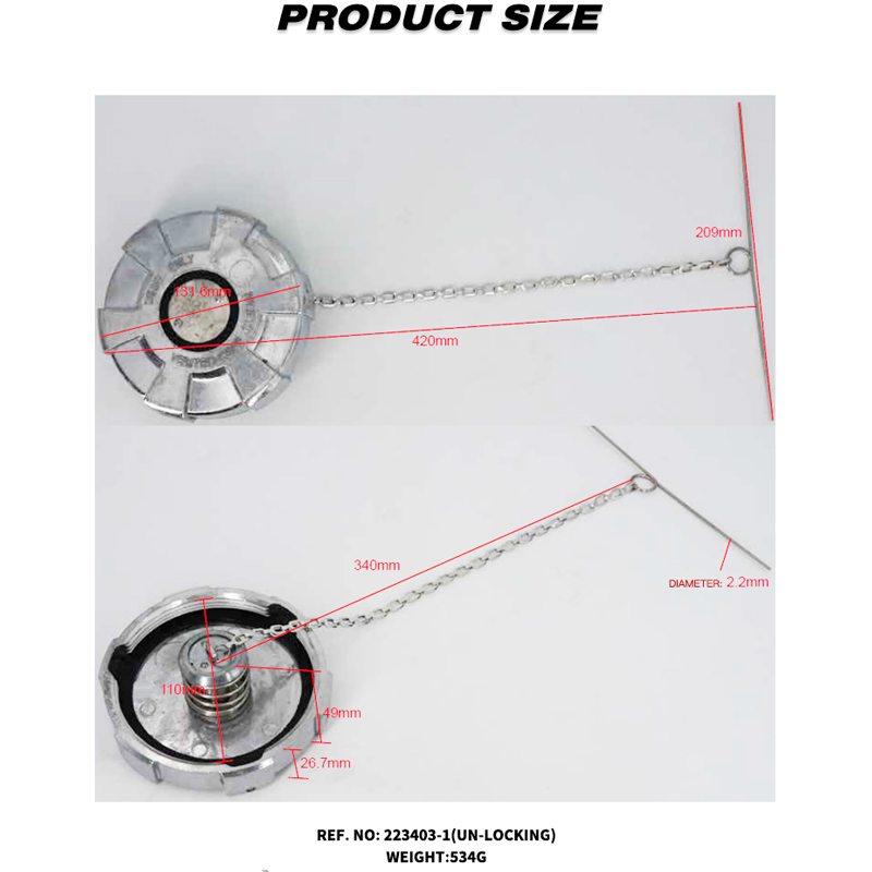 Aluminum Un-Locking Diesel Fuel Cap 4" - 8 NPSF Fuel Tanks Cover Replacement Parts