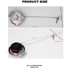 Aluminum Lever Style 4" Locking Diesel Fuel Cap Fuel Tanks Cover Replacement Parts