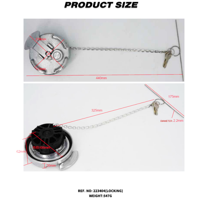 Aluminum Lever Style 4" Locking Diesel Fuel Cap Fuel Tanks Cover Replacement Parts