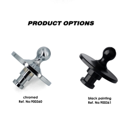 Gooseneck Ball Adapter Kingpin to Gooseneck Ball Adapter Hitch Used for Tractor-Trailer Fifth Wheels