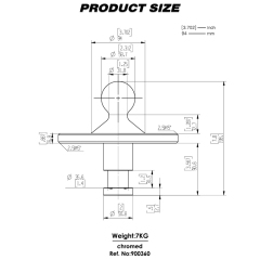 Gooseneck Ball Adapter Kingpin to Gooseneck Ball Adapter Hitch Used for Tractor-Trailer Fifth Wheels