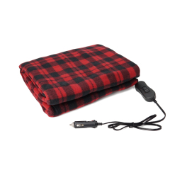 Electric Car Blanket Heated 12V Fleece Travel Blanket For Car and RV For Cold Weather
