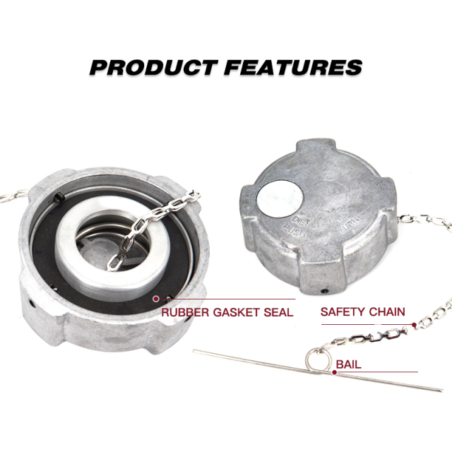 Aluminum Un-Locking Diesel Fuel Cap 3" - 1/4 Turn Fuel Tanks Cover Replacement Parts