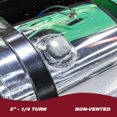 Aluminum Un-Locking Diesel Fuel Cap 3" - 1/4 Turn Fuel Tanks Cover Replacement Parts