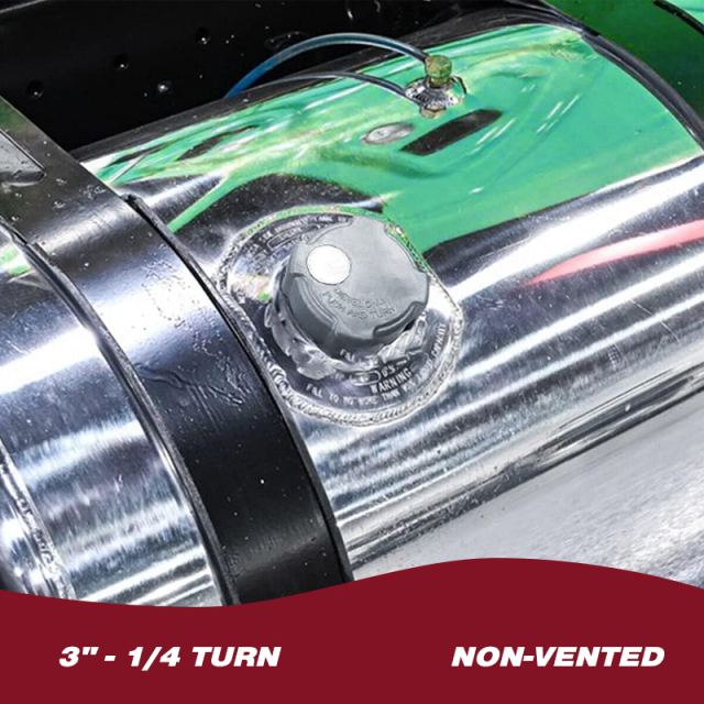Aluminum Un-Locking Diesel Fuel Cap 3" - 1/4 Turn Fuel Tanks Cover Replacement Parts