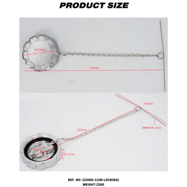 Aluminum Un-Locking Diesel Fuel Cap 3" - 8 NPSL Fuel Tanks Cover Replacement Parts