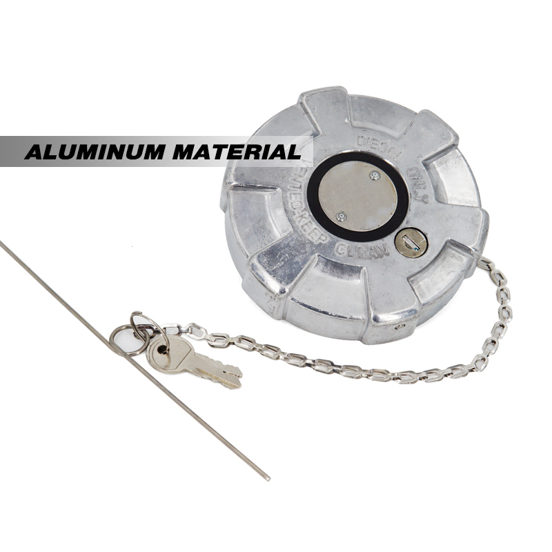 Aluminum Locking Diesel Fuel Cap 4" - 8 NPSF Fuel Tanks Cover Replacement Parts
