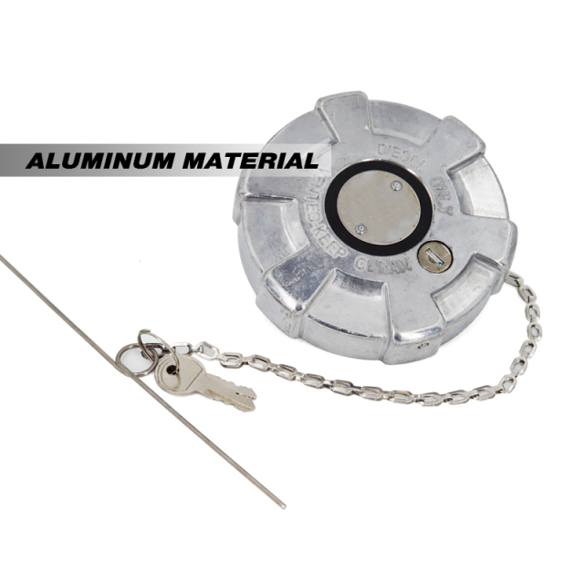 Aluminum Locking Diesel Fuel Cap 4" - 8 NPSF Fuel Tanks Cover Replacement Parts