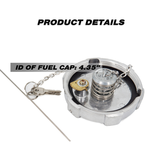 Aluminum Locking Diesel Fuel Cap 4" - 8 NPSF Fuel Tanks Cover Replacement Parts