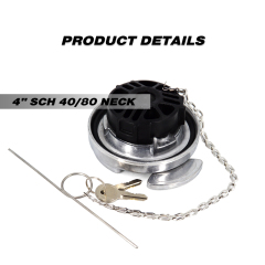 Aluminum Lever Style 4" Locking Diesel Fuel Cap Fuel Tanks Cover Replacement Parts