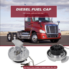 Aluminum Lever Style 4" Locking Diesel Fuel Cap Fuel Tanks Cover Replacement Parts
